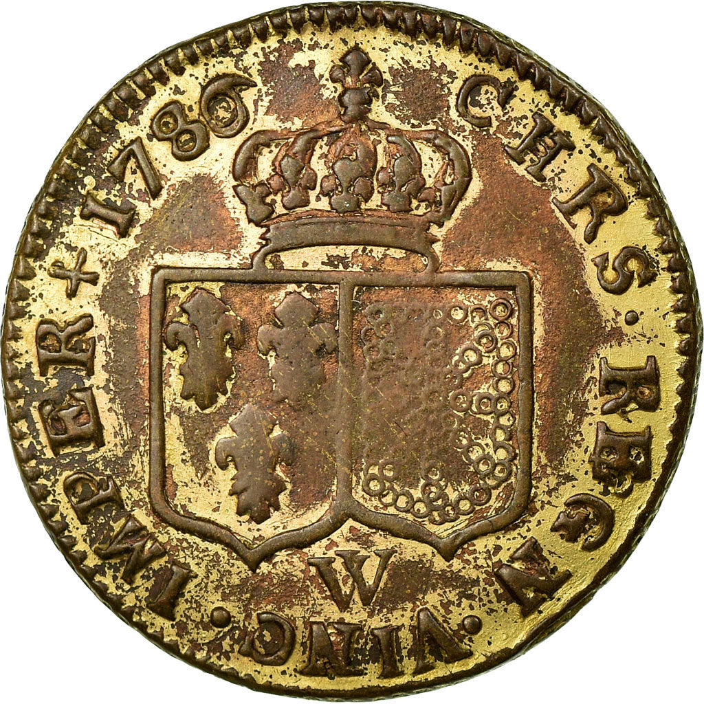 Coin, France, Louis d'Or, 1780, Lille, EF(40-45), Copper, Gadoury:361