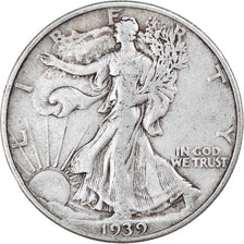 Moneta, Stati Uniti, Walking Liberty Half Dollar, Half Dollar, 1939, U.S. Mint