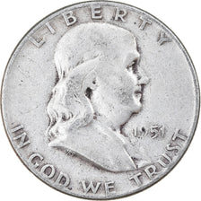 Moneta, Stati Uniti, Franklin Half Dollar, Half Dollar, 1951, U.S. Mint