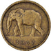 Moneda, Congo belga, 2 Francs, 1947, MBC, Latón, KM:28