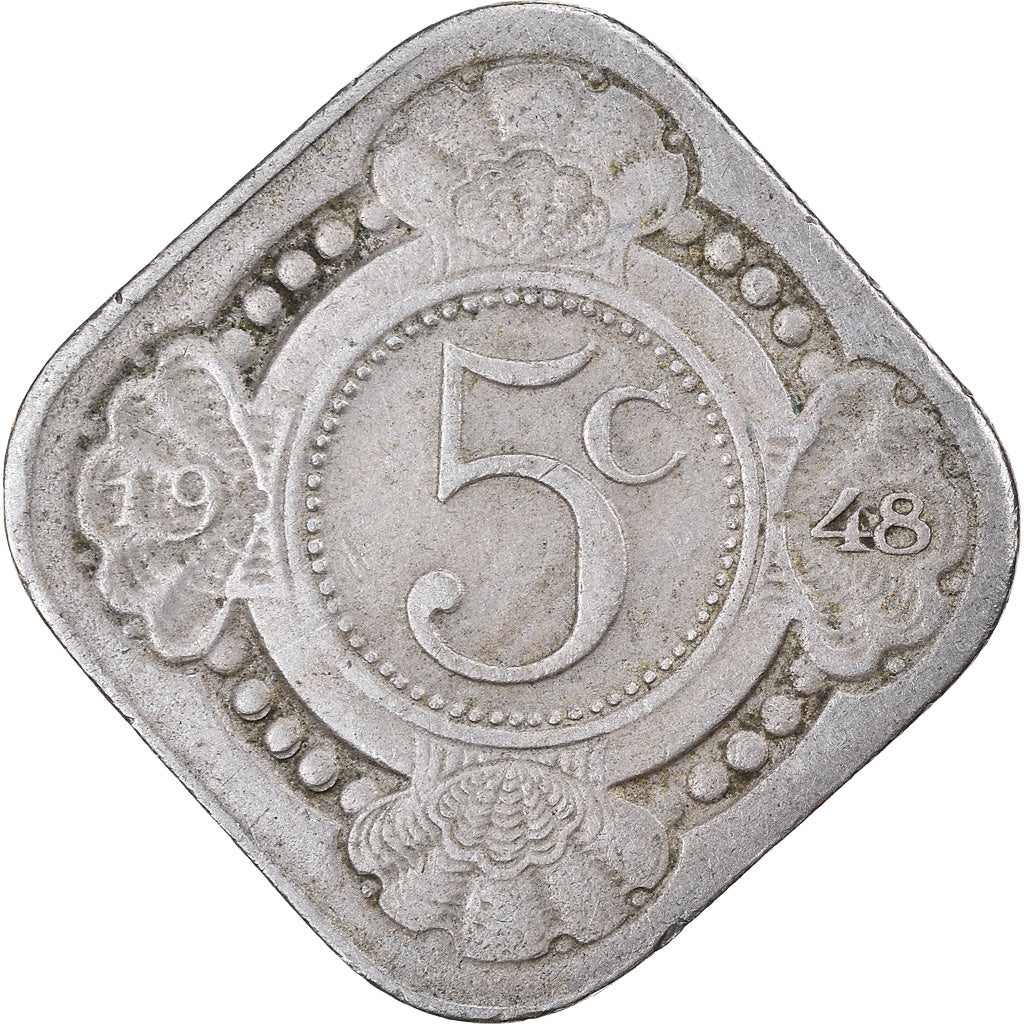 Moneta, Curaçao, 5 Cents, 1948, Denver, BB, Rame-nichel, KM:47