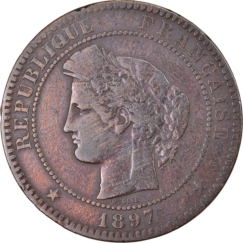 Monnaie, France, Cérès, 10 Centimes, 1897,Paris,TTB,Bronze,Gadoury:265a,KM 815.1