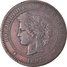 Monnaie, France, Cérès, 10 Centimes, 1897,Paris,TTB,Bronze,Gadoury:265a,KM 815.1