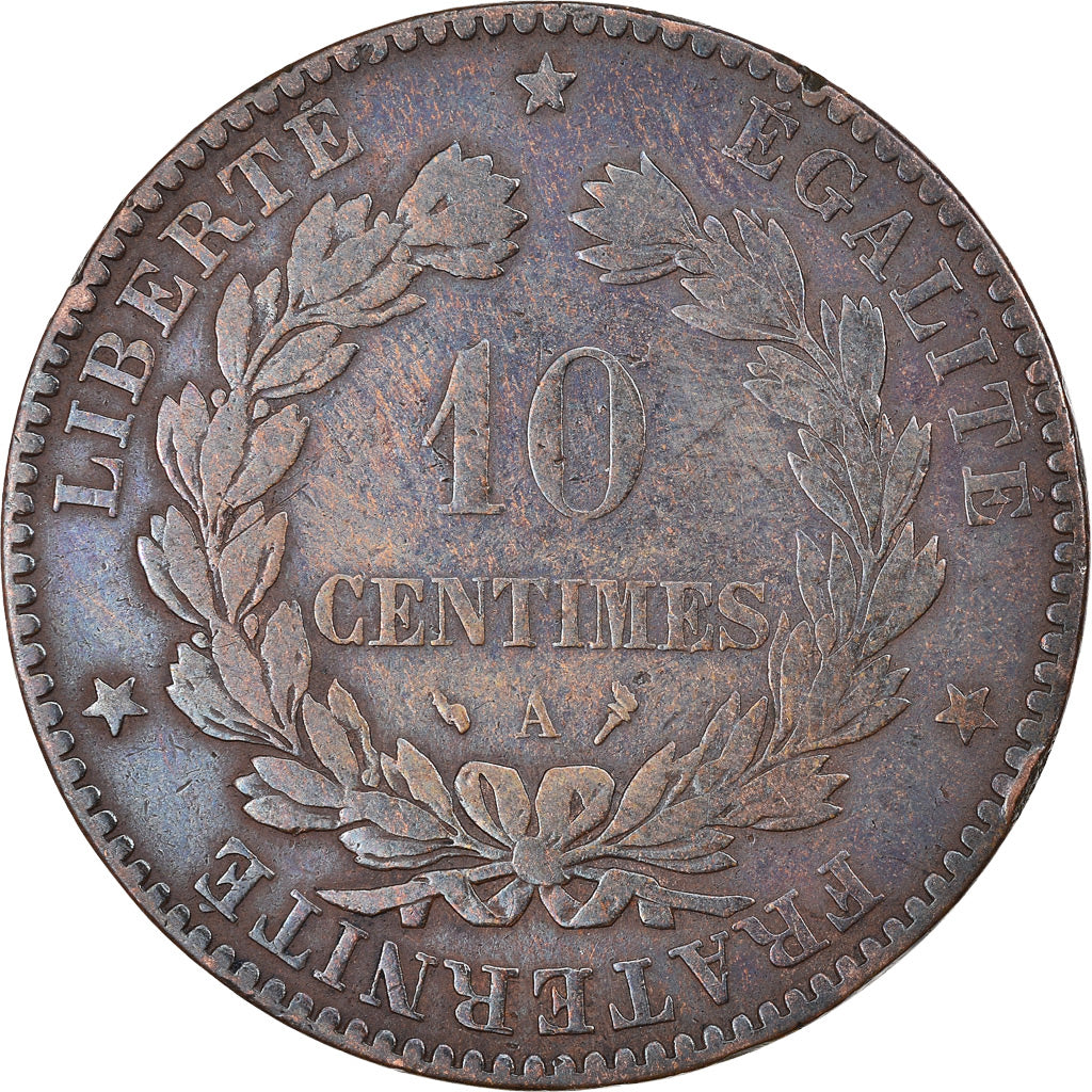 Monnaie, France, Cérès, 10 Centimes, 1897,Paris,TTB,Bronze,Gadoury:265a,KM 815.1