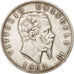 ITALY, 5 Lire, 1869, Milan, KM #8.3, VF(30-35), Silver, 24.92