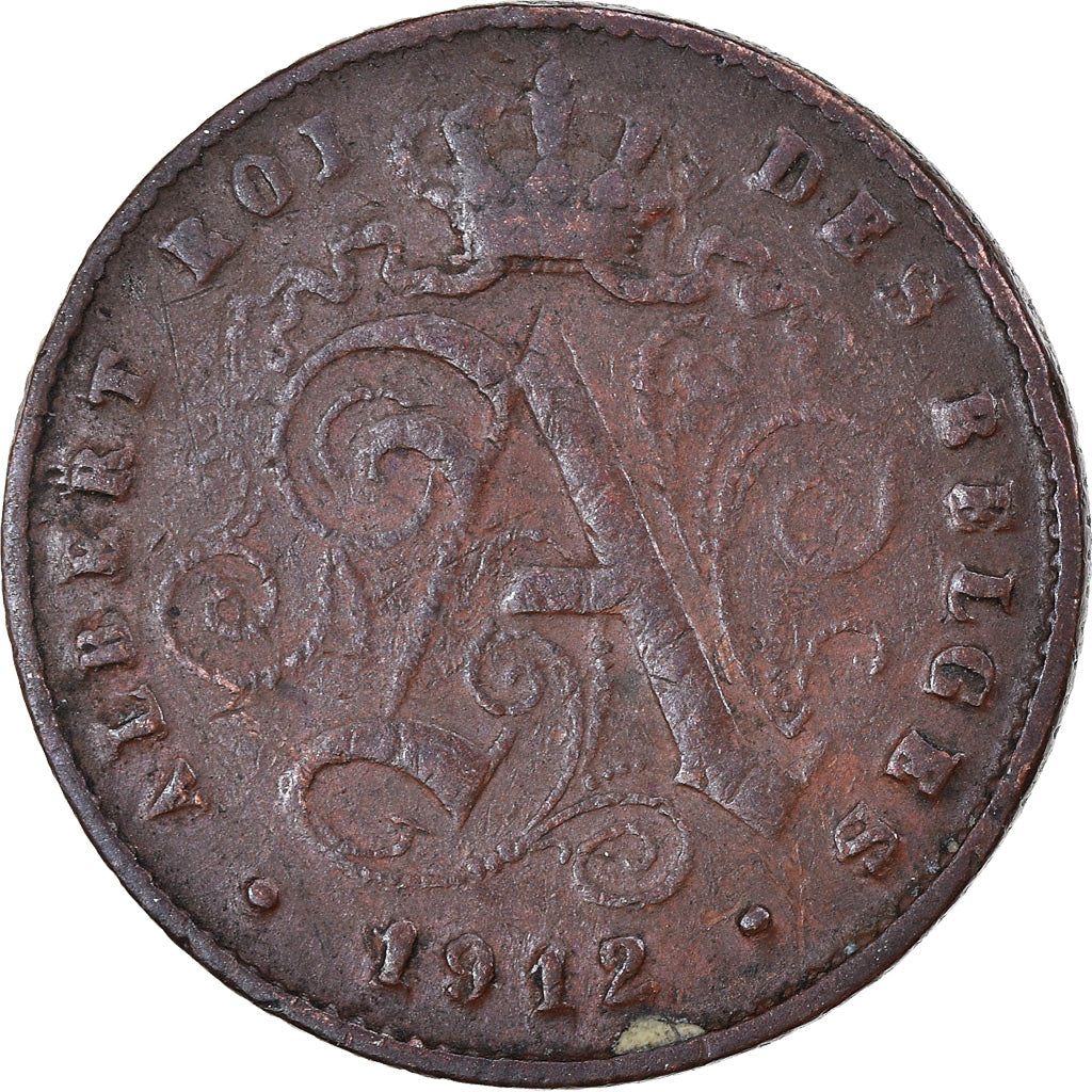Coin, Belgium, Centime, 1912, EF(40-45), Copper, KM:76