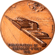 France, Médaille, Inauguration de l'Aéroport d'Orly, Aviation, 1961, Dropsy