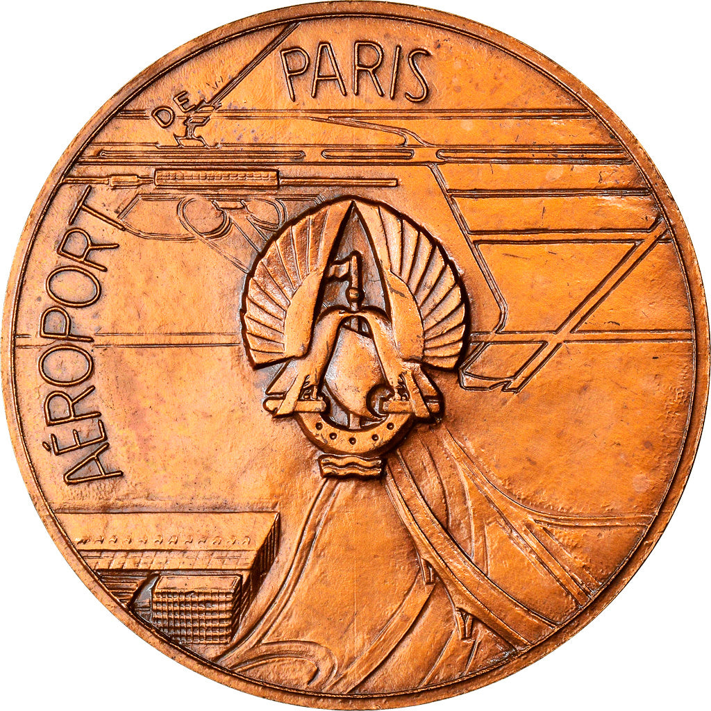 France, Médaille, Inauguration de l'Aéroport d'Orly, Aviation, 1961, Dropsy