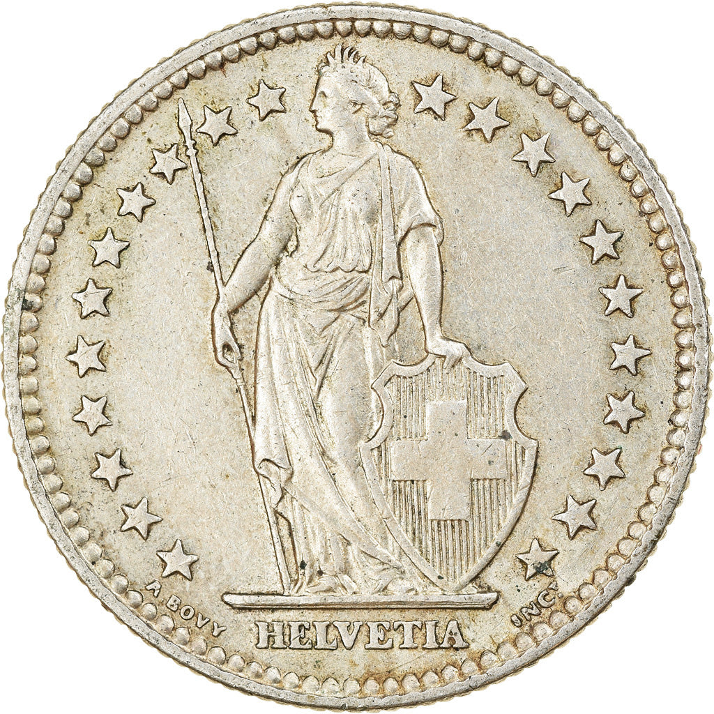Münze, Schweiz, 2 Francs, 1960, SS, Silber, KM:21