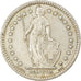 Münze, Schweiz, 2 Francs, 1960, SS, Silber, KM:21