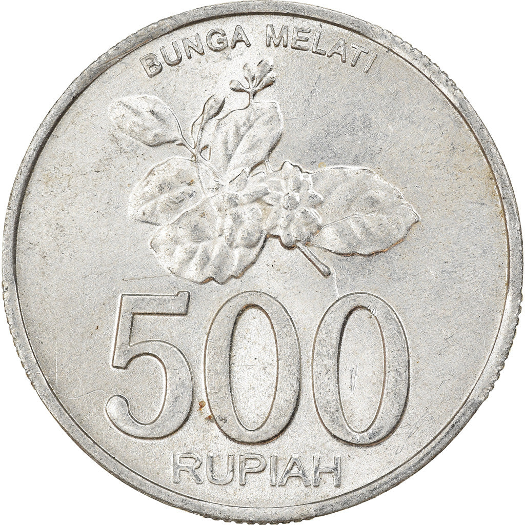 Münze, Indonesien, 500 Rupiah, Undated (2003), Perum Peruri, SS, Aluminium
