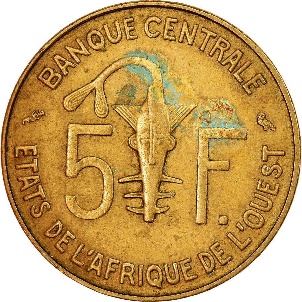 Moneta, Stati dell'Africa occidentale, 5 Francs, 1969, BB