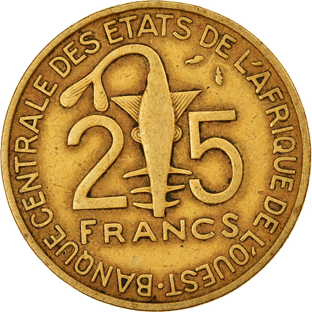 Monnaie, West African States, 25 Francs, 1976, TB+, Aluminum-Bronze, KM:5