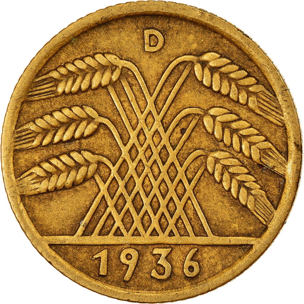 Moneta, GERMANIA, REPUBBLICA DI WEIMAR, 10 Reichspfennig, 1936, Munich, BB