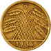 Moneta, GERMANIA, REPUBBLICA DI WEIMAR, 10 Reichspfennig, 1936, Munich, BB