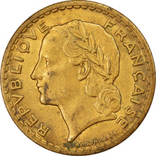 Moneda, Francia, Lavrillier, 5 Francs, 1940, MBC, Aluminio - bronce, KM:888a.1