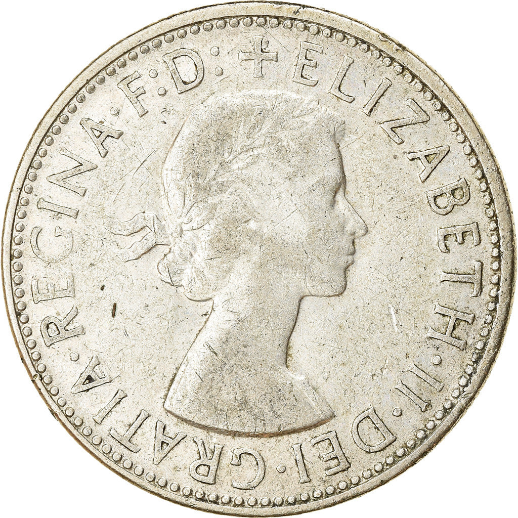 Moneda, Australia, Elizabeth II, Florin, 1961, Melbourne, BC+, Plata, KM:60