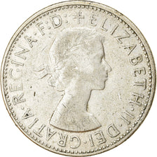 Moneda, Australia, Elizabeth II, Florin, 1961, Melbourne, BC+, Plata, KM:60