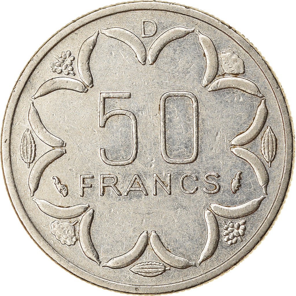 Munten, Staten van Centraal Afrika, 50 Francs, 1977, Paris, ZF, Nickel, KM:11
