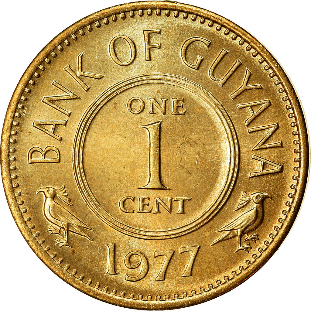Coin, Guyana, Cent, 1977, EF(40-45), Nickel-brass, KM:31