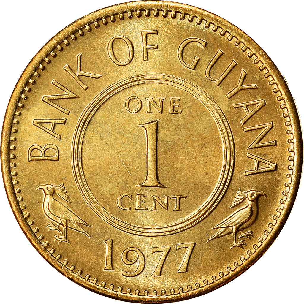 Coin, Guyana, Cent, 1977, AU(55-58), Nickel-brass, KM:31