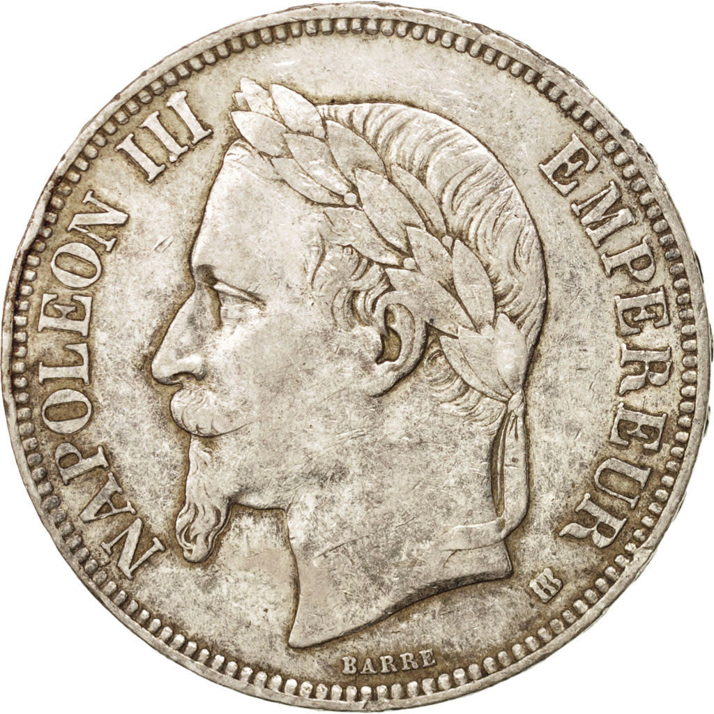 Coin, France, Napoléon III, 5 Francs, 1869, Strasbourg, EF(40-45), Silver