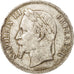 Moneda, Francia, Napoléon III, 5 Francs, 1869, Strasbourg, MBC, Plata