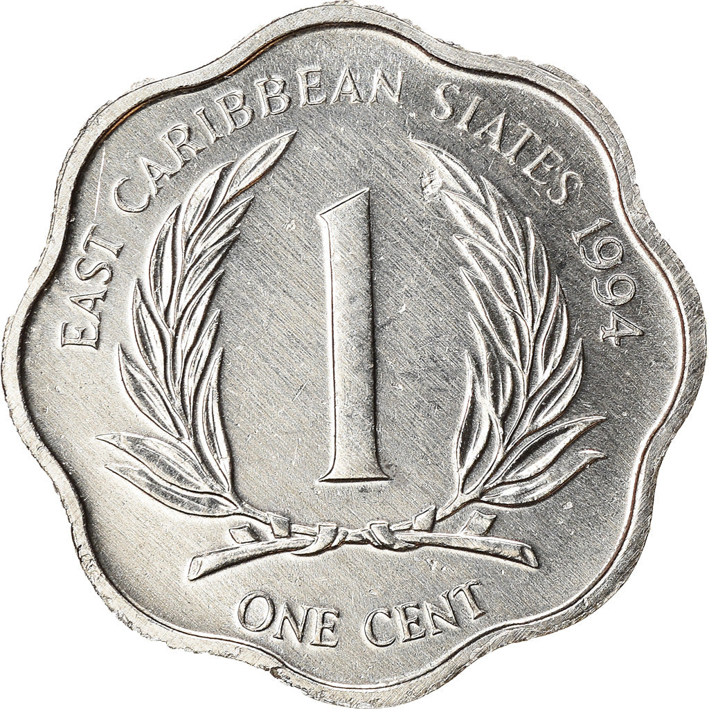 Moneta, Państwa Wschodnich Karaibów, Elizabeth II, Cent, 1994, AU(55-58)