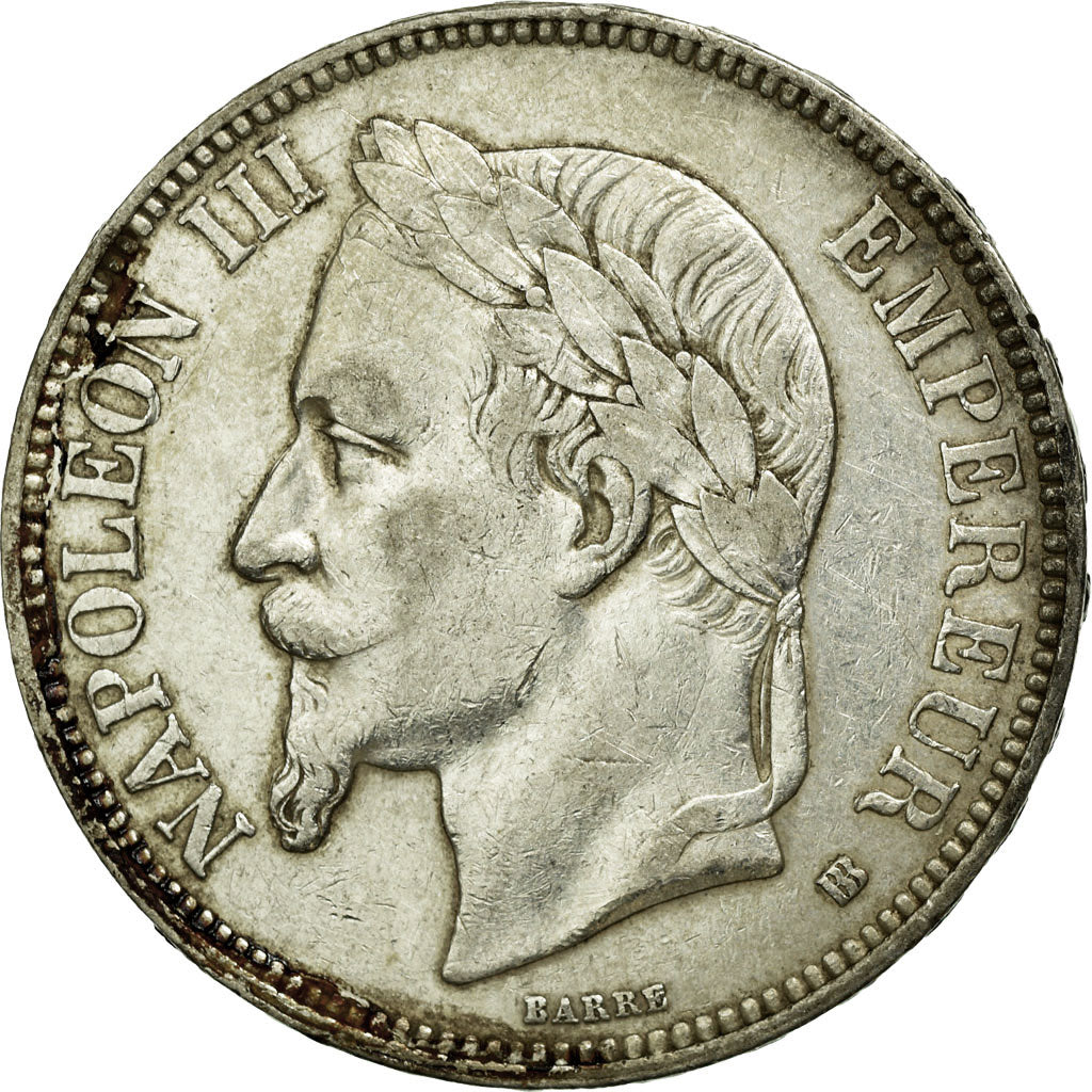 Coin, France, Napoléon III, 5 Francs, 1868, Strasbourg, EF(40-45), Silver