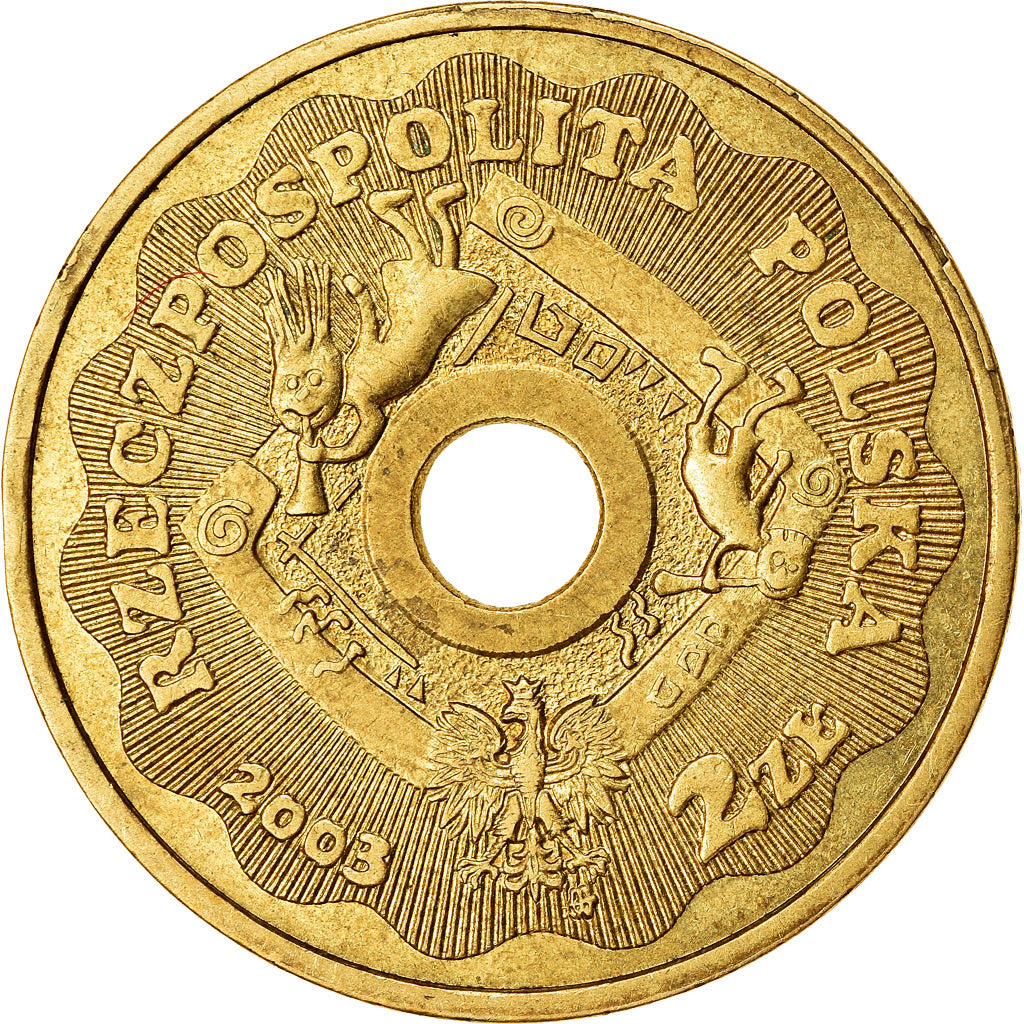 Monnaie, Pologne, 2 Zlote, 2003, Warsaw, SUP, Laiton, KM:446