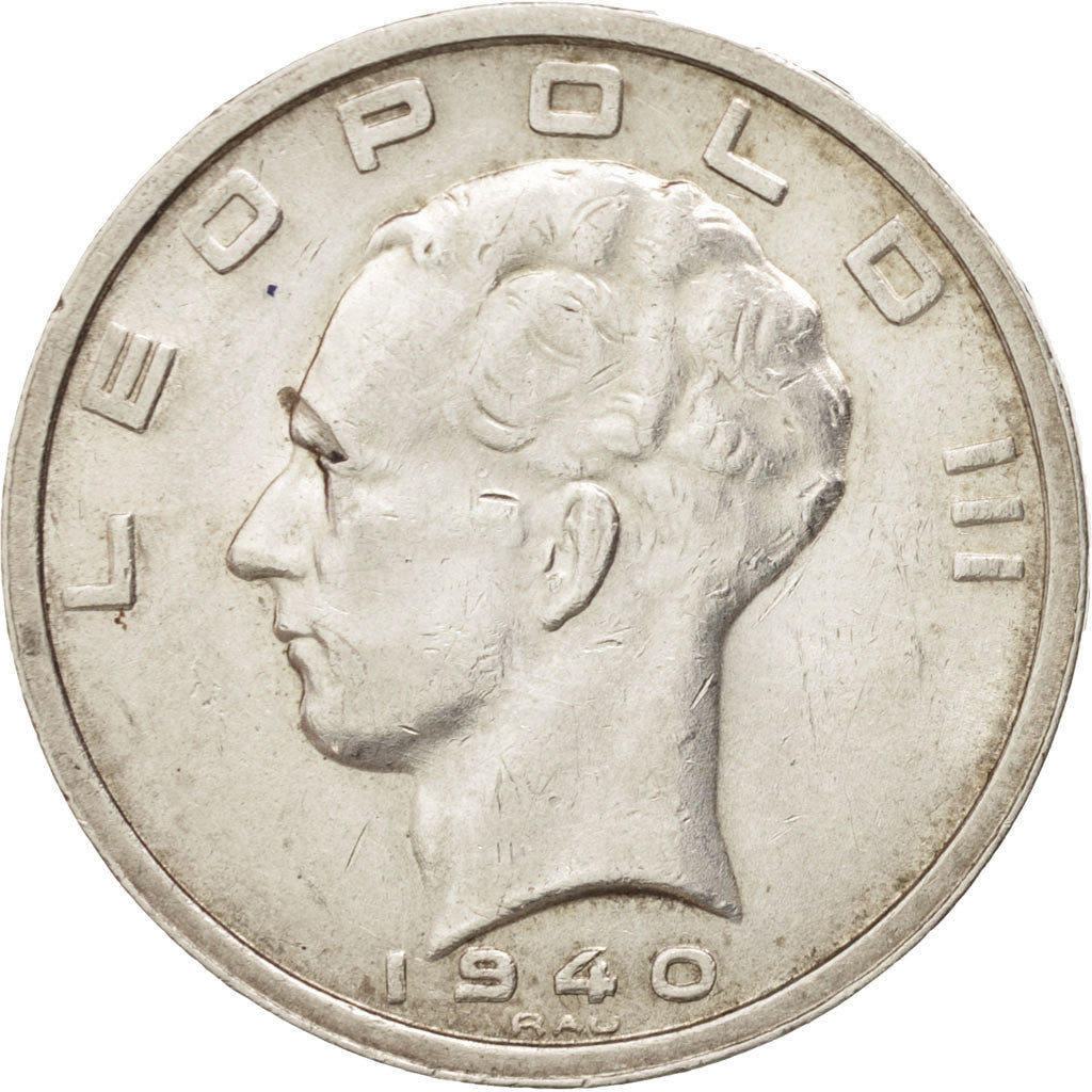 Coin, Belgium, 50 Francs, 50 Frank, 1940, AU(50-53), Silver, KM:122.1