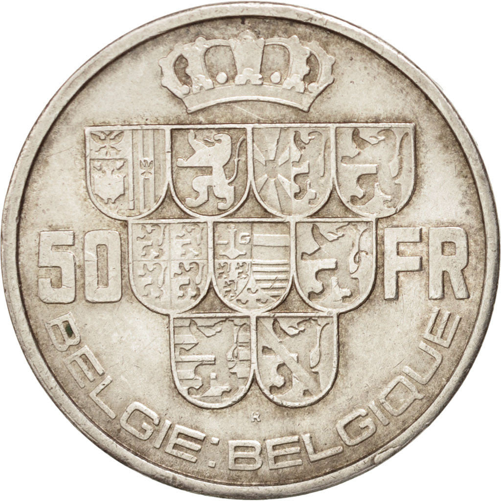 Coin, Belgium, 50 Francs, 50 Frank, 1940, AU(50-53), Silver, KM:122.1