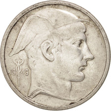 BELGIUM, 50 Francs, 50 Frank, 1949, KM #136.1, EF(40-45), Silver, 30, 12.58
