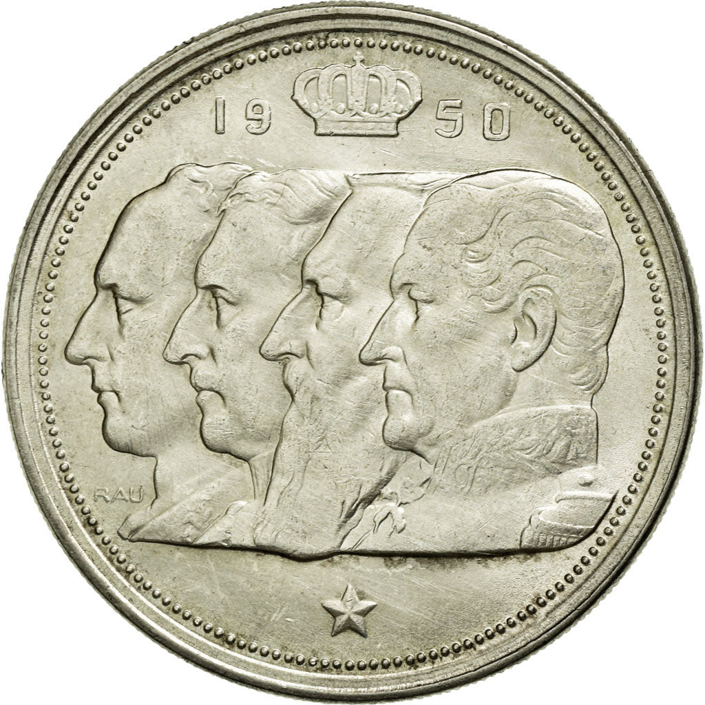 Coin, Belgium, 100 Francs, 100 Frank, 1950, AU(50-53), Silver, KM:138.1