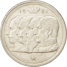 Coin, Belgium, 100 Francs, 100 Frank, 1951, AU(50-53), Silver, KM:139.1