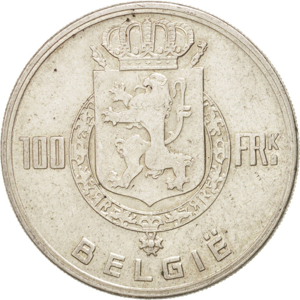 Coin, Belgium, 100 Francs, 100 Frank, 1951, AU(50-53), Silver, KM:139.1