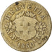 Coin, Switzerland, 20 Rappen, 1850, VF(20-25), Billon, KM:7