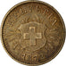 Coin, Switzerland, 5 Rappen, 1872, EF(40-45), Billon, KM:5