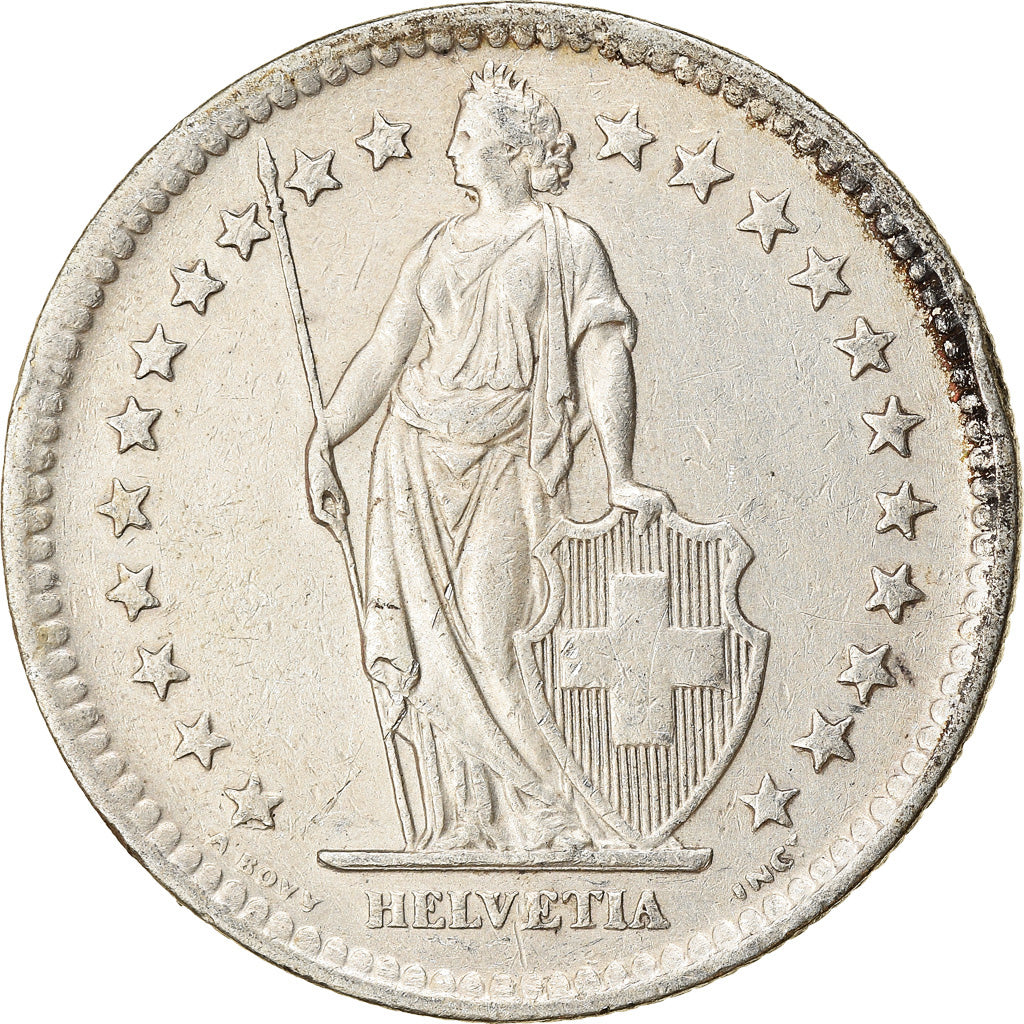 Moneta, Svizzera, 2 Francs, 1944, BB, Argento, KM:21