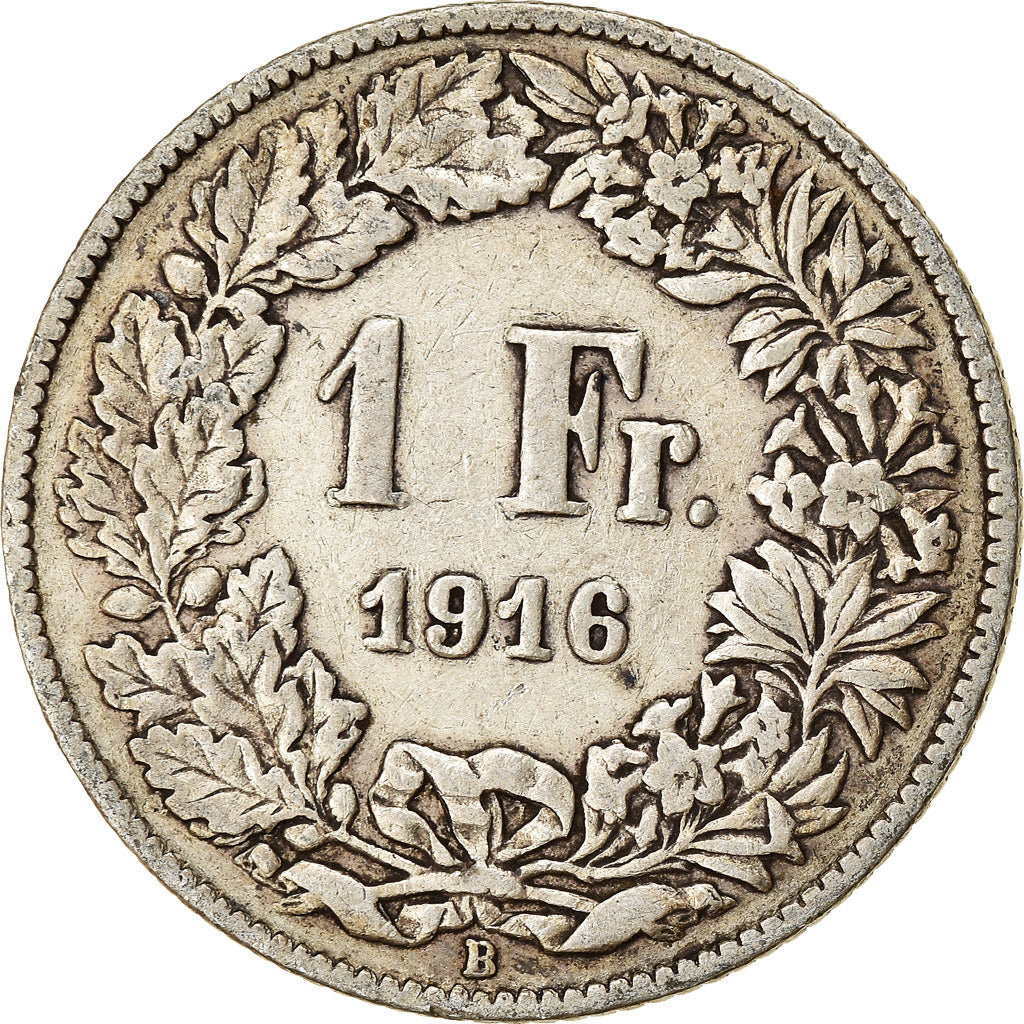 Münze, Schweiz, Franc, 1916, S+, Silber, KM:24