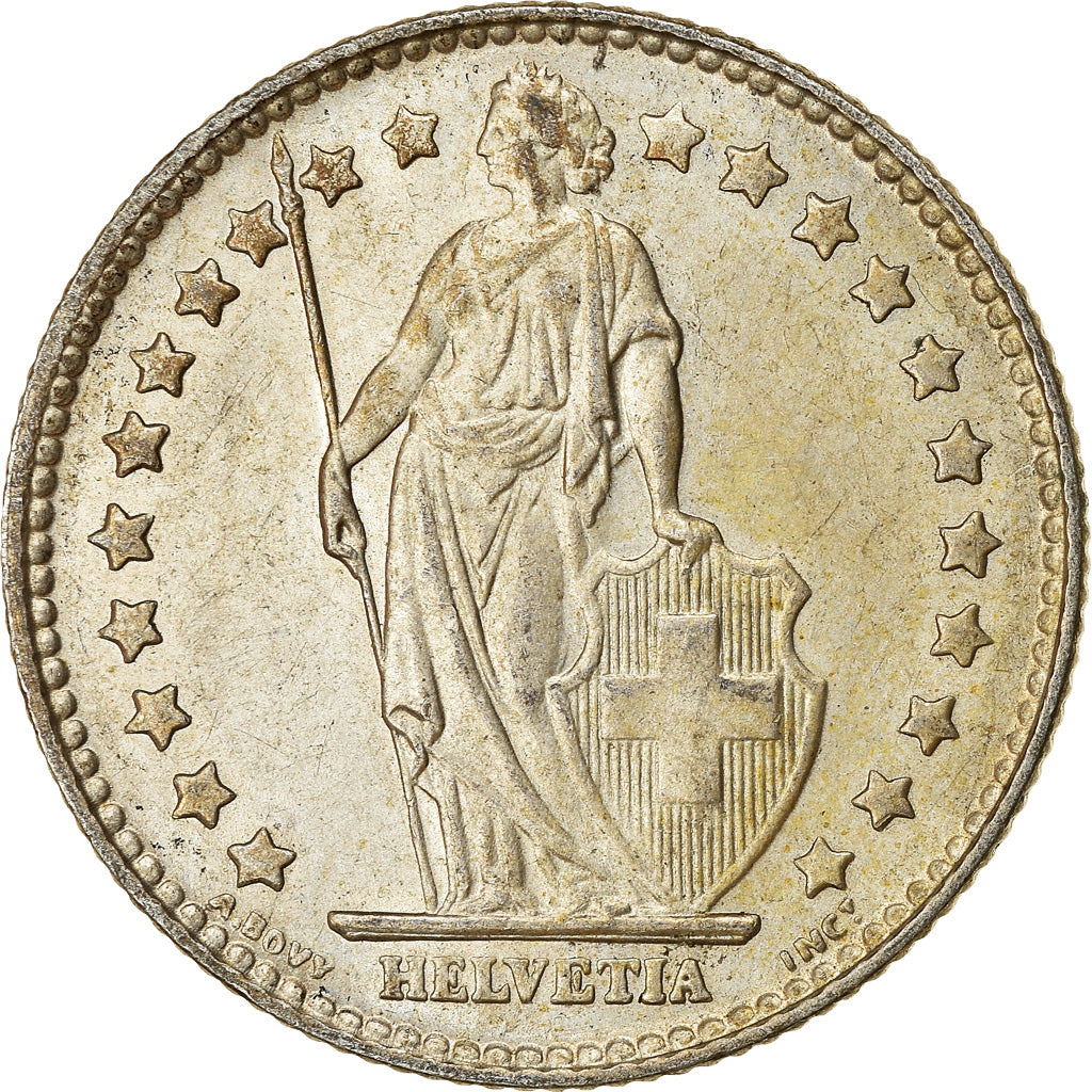 Moneta, Szwajcaria, Franc, 1961, EF(40-45), Srebro, KM:24