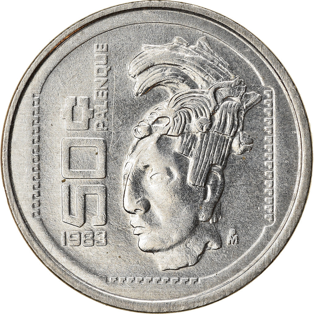 Münze, Mexiko, 50 Centavos, 1983, Mexico City, VZ, Stainless Steel, KM:492