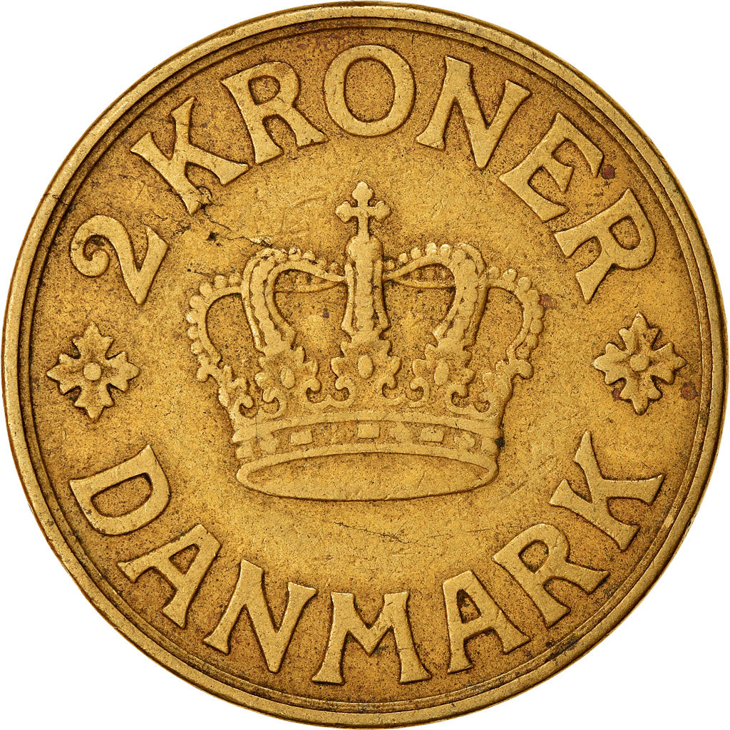 Moneta, Danimarca, Christian X, 2 Kroner, 1939, Copenhagen, BB