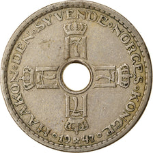 Monnaie, Norvège, Haakon VII, Krone, 1947, TTB, Copper-nickel, KM:385