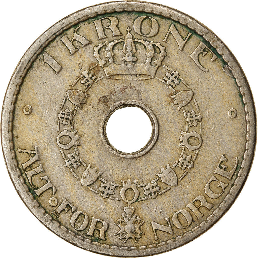 Monnaie, Norvège, Haakon VII, Krone, 1947, TTB, Copper-nickel, KM:385