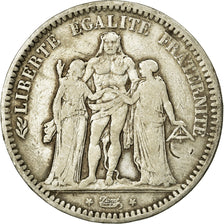 Moneta, Francia, Hercule, 5 Francs, 1848, Strasbourg, MB+, Argento, KM:756.2