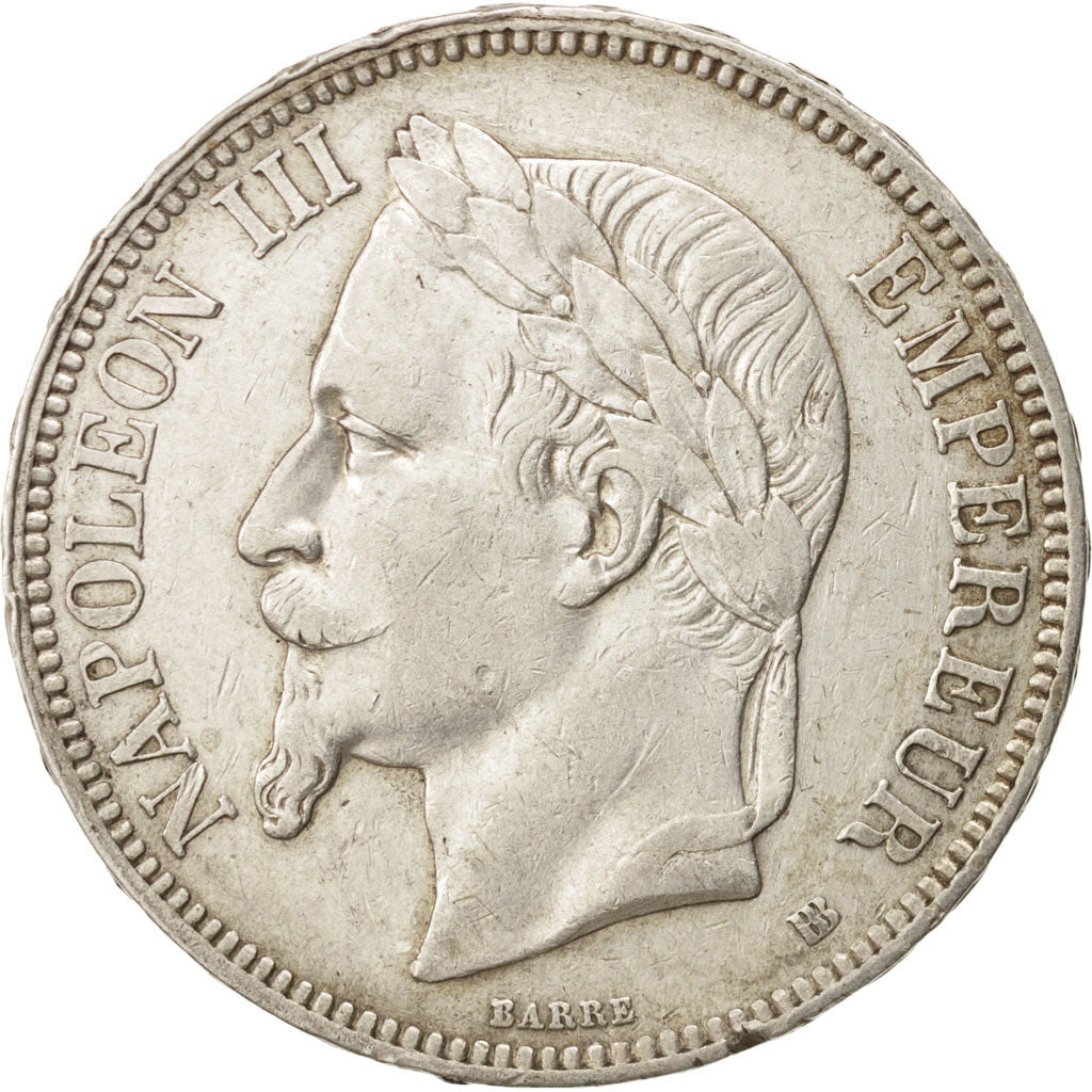 Second Empire, 5 Francs Napoléon III tête laurée, 1867 BB, KM 799.2