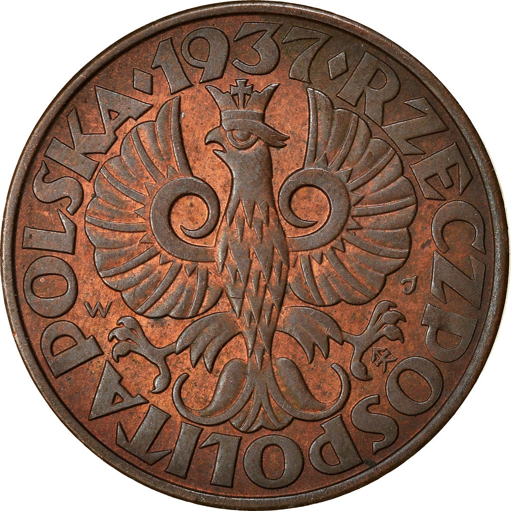 Monnaie, Pologne, 5 Groszy, 1937, Warsaw, TTB, Bronze, KM:10a