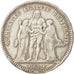 FRANCE, Hercule, 5 Francs, 1871, Paris, KM #823, VF(30-35), Silver, Gadoury...
