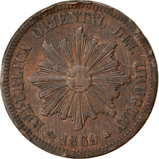 Münze, Uruguay, 2 Centesimos, 1869, Uruguay Mint, Paris, Berlin, Vienna, S+
